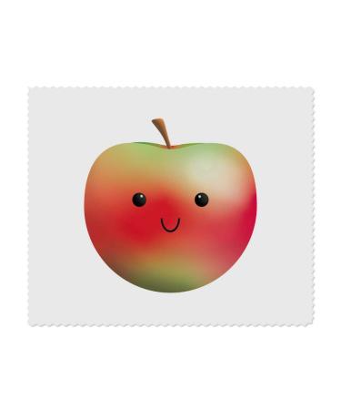 2 x 'Cute Apple Face' Microfiber Lens/Eyeglasses Cleaning Cloths (LC00020784)