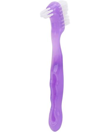 Portable False Teeth Cleaning Brush for Elderly - Denture Plaque & Dirt Removal | Ideal Gift for Home & Travel (Purple) - Buy Online on GoSupps.com