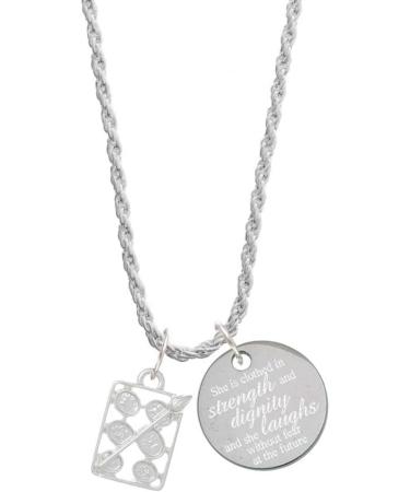 Buy Delight Jewelry Silvertone 3-D Eye Shadow Makeup Palette & Strength Charm Necklace | International Shipping Available - Buy Online on GoSupps.com