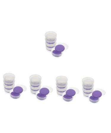 minkissy 25 Sets Puff Beauty Dry Wet Dual-use Practical Powder Pads for Foundation Miss Purple Hydrophilic Non-latex Makeup Powder Absorb Water