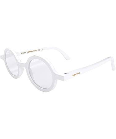 LONDON MOLE Round Reading Glasses | Stylish White Frames | Men's Women's Unisex | 1.5x Magnification - Buy Online on GoSupps.com