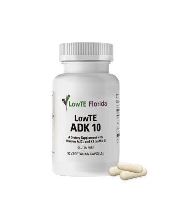 LowTE Florida ADK 10-90 Capsules I Vitamin D3 K2 & A Multivitamin Supplement for Stronger Bones Teeth & Heart* and Normal Blood Pressure* High Potency Vitamin ADK with Vitamin D3 10 000 iu
