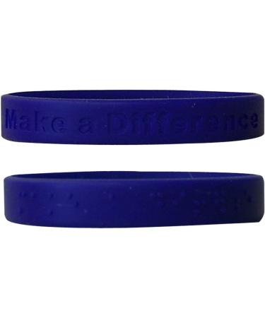 The Braille Store Set Of 8 Print-Braille Wristbands With Catchy Phraises