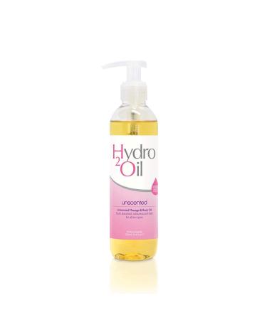 Hydro 2 Oil Unscented Massage Oil 8.4 fl oz - Water Dispersible Formula with Jojoba and Grapeseed Oil Enriched with Vitamin E
