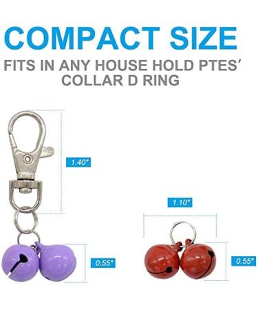 30 Pack Pet Cat Collar Bells - Strong and Loud Dog Training Bells - Colourful Charm Bells for Collars - Necklace Pendant in Candy Colors - Buy Online on GoSupps.com