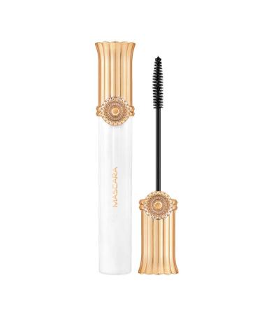 Waterproof and Long Lasting Mascara,Volumizing and Lengthening Black Mascara for Eye Makeup,No Curling,Curling Cushion,Black(1pcs)