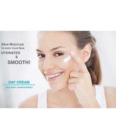 Day Cream with Collagen and Caviar Extract by Lawrens Cosmetics - Moisturizer - uv protector - Hydrates skin - 4oz - Buy Online on GoSupps.com