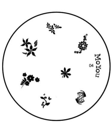 Original MoYou Nail Art Image Stamp Plate Number 04 Manicure Design