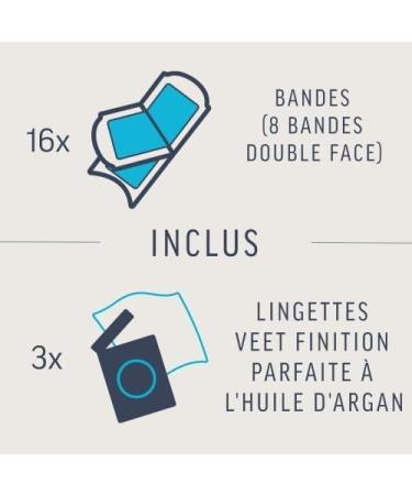 Veet Expert - 16 Cold Wax Strips for Sensitive Skin - Perfect Finish - Long-Lasting Hair Removal - Buy Online on GoSupps.com