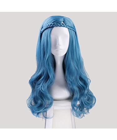 Buy Descendants 2 Evie Wig - Long Blue Braided Wavy Synthetic Hair + Cap | Heat Resistant International Shipping - Buy Online on GoSupps.com