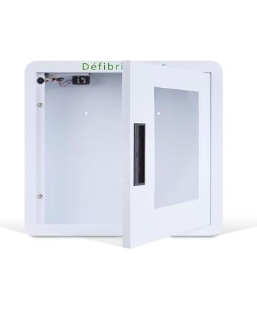 Qianmei AED Defibrillator Storage Cabinet - Wall-Mounted Steel Alarm Box for Home & Office | Compatible with Most AED Models - Buy Online on GoSupps.com