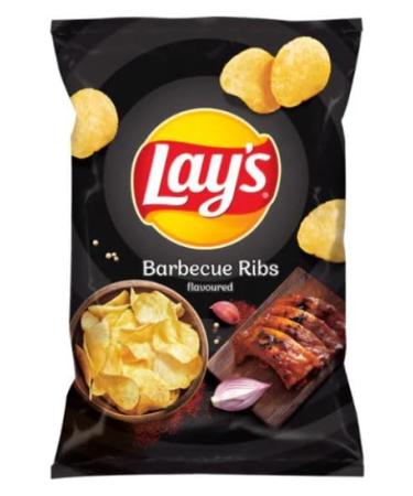 Lay's Barbecue Ribs flavoured 130g (9pack) By Mazovia Brands 14.44 g (Pack of 9)