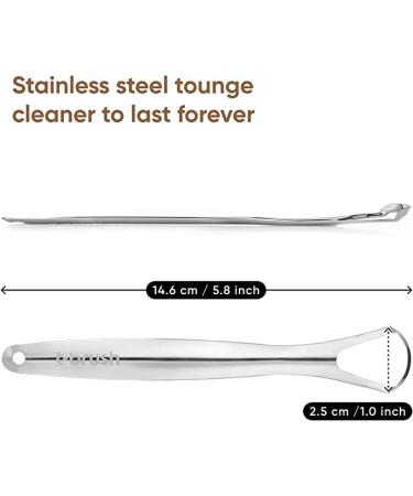 Buy T-brush Stainless Steel Tongue Scraper | Oral Care & Breath Freshener (2 Pack) - International Shipping Available - Buy Online on GoSupps.com