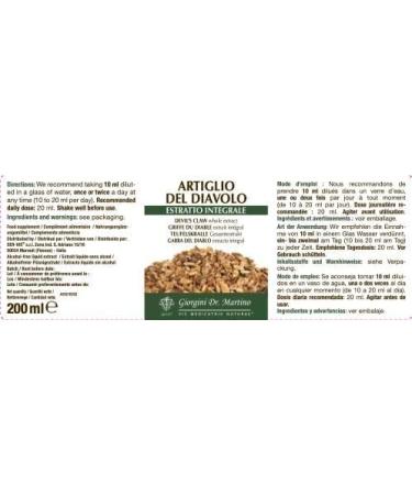 Dr. Giorgini Devil's Claw Full Extract - 200 ml - Buy Online on GoSupps.com