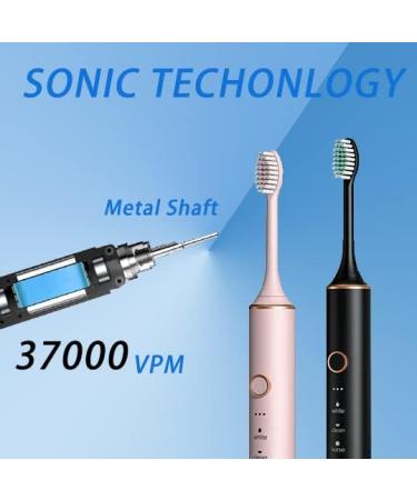 2 Pack Electric Toothbrush for Adults - 37000VPM, 3 Intensity Levels, 6 Modes - USB Rechargeable, 60 Days Charge - 2 Min Timer, 8 Brushes - Buy Online on GoSupps.com