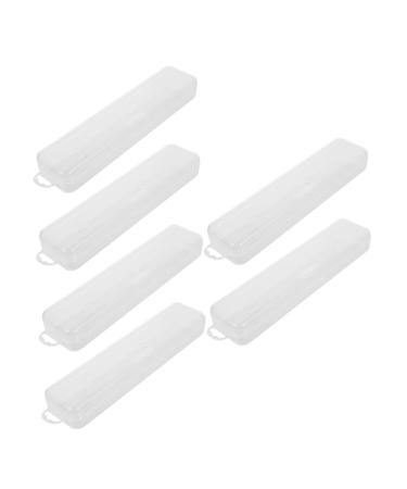 Beavorty Transparent toothbrush case. Applicable toothbrush case. Rectangular toothbrush container Simple toothbrush case travel case Travel case Steuere Bestleck container universal transparent 3 19.8x4.6x2.8cm