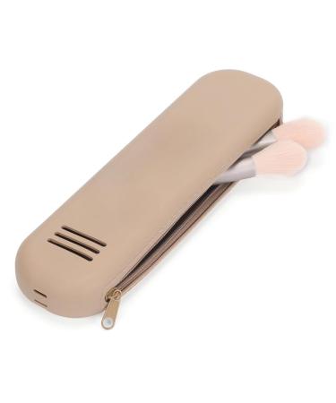 Travel Makeup Brush Case with Mirror Portable Makeup Brush Cosmetic Holder Soft and Comfortable Makeup Brush Organizer Fashionable and Beautiful Cosmetic Brush Bag