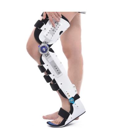 Aimery Adjustable Hinged Knee Brace Locking Knee Brace Post-op Knee Brace Hip Joint Fixation Bracket Knee Immobilizer Articulated Leg Brace (Size : Left)