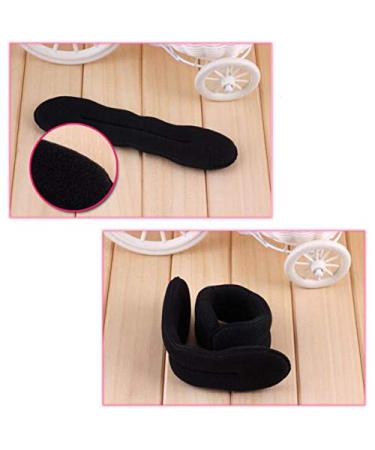 4-Piece Magical Hair Knot Aid Set - Black Foam Sponge Duttband Styling Tools for Women & Girls - DIY Hair Accessories - Buy Online on GoSupps.com