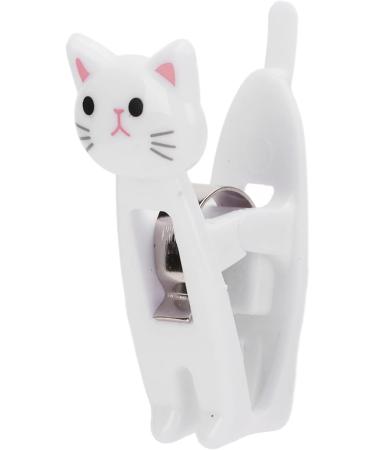 6 Pack Cat Snack Clips - Anti-Slip Strong Metal Spring Versatile Food Pocket & Document Holder - White - Buy Online on GoSupps.com