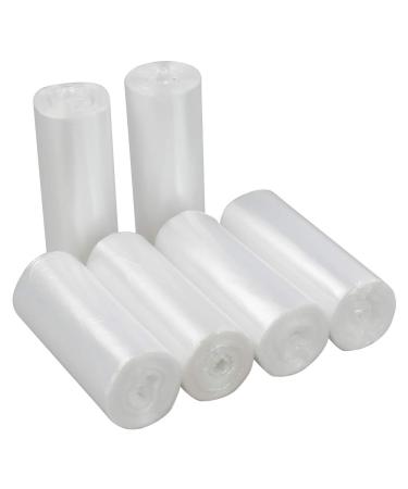 Ponpong 1.2 Gallon Clear Kitchen Trash Bags Garbage Bags Waste Bags 150 Bags/6 Rolls