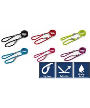 Ancol Viva Reflective Rope and Real Leather Slip Lead. 150x 0.8cm. PURPLE Purple 150 cm x 0.8 cm (Pack of 1) - Buy Online on GoSupps.com