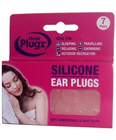 Hush Plugz Silicone Earplugs 7 Pairs X 6 (Price inclusive of 20% VAT) Pink 7 Count (Pack of 6) - Buy Online on GoSupps.com