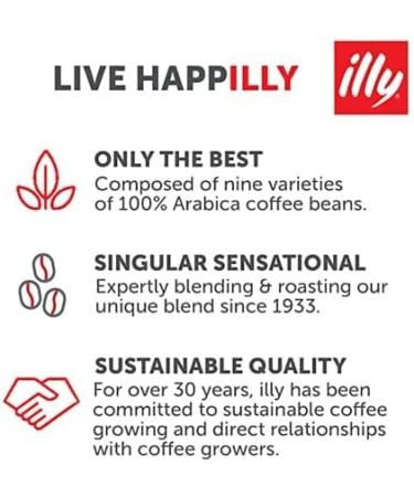 illy Ground Coffee Moka - 100% Arabica Flavored Coffee Ground - Rich Aromatic Coffee Grounds Profile Classico Medium Roast - Notes of Caramel Orange Blossom & Jasmine - No Preservatives 250g - Buy Online on GoSupps.com