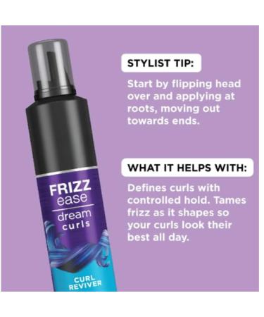 Buy Anti Frizz Curl Reviver Mousse - Alcohol-Free Curl Enhancer 7.2 oz | International Shipping Available - Buy Online on GoSupps.com