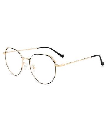 Glasses glasses glasses irregular glasses frame for women retro glasses of glasses made of metal glass replacement black and gold