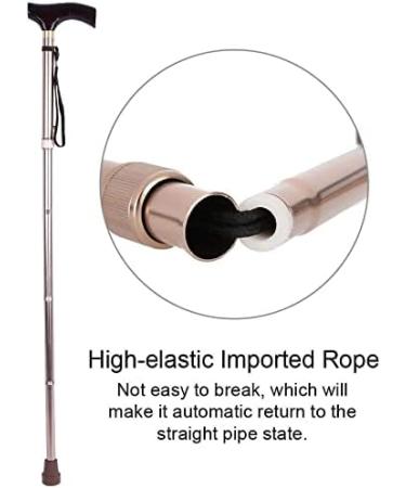 Walking Stick Wooden Handle Walking Stick Adjustable Folding Safety Walking Stick for Elderly Blind Walking Stick Guide Crutch for Blind Elderly - Buy Online on GoSupps.com