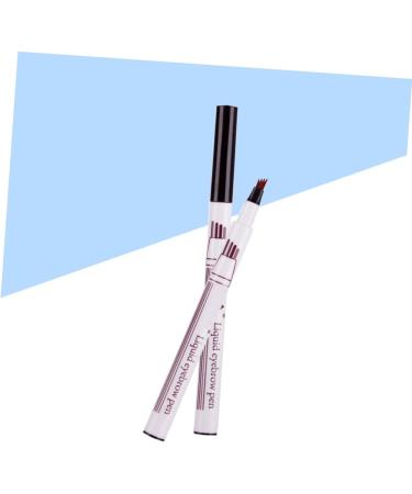 Angoily 2pcs Eyebrow Pen Women Eyebrow Pencil Liquid Eyebrow Pen Water Proof Eyebrow Powder Miss 1 count (Pack of 1) As Shownx2pcs - Buy Online on GoSupps.com