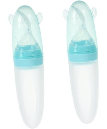 ibasenice 2 pcs Spoon Squeeze Rice Silicone Bottle Feeder Cereal Paste Greenx2pcs 21X5X5cmx2pcs - Buy Online on GoSupps.com