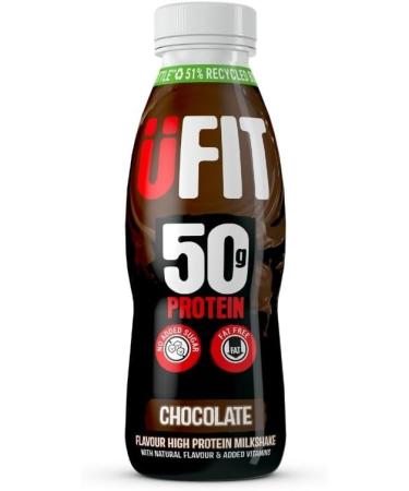 UFIT High Protein Milkshake Chocolate 8x500ml - Buy Online on GoSupps.com