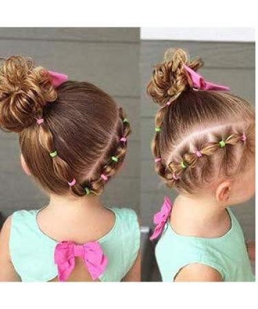 DOL 1000 Pieces Kids Disposable No Damage Hair Elastics | Girls Hair Ties Colored Small Size | Pearlized Color - Buy Online on GoSupps.com