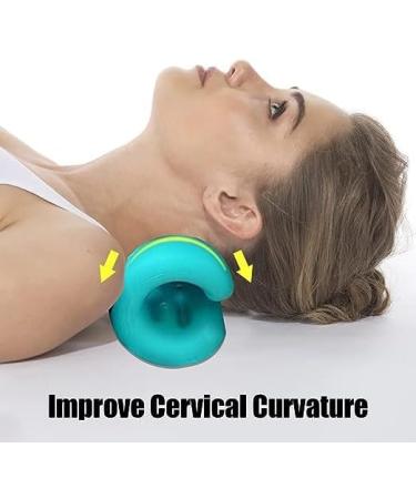 Neck Stretcher Neck Cloud - Cervical Traction Device for Neck Pain Relief and Support - Blue Neck Hump Corrector Pillow for TMJ and Cervical Spine Alignment - Buy Online on GoSupps.com