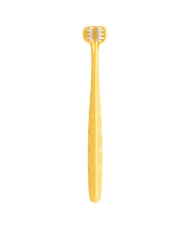 Babyease Kids 3 Sided Toddler Toothbrush - Soft Wrap-Around Baby Toothbrush 12 Months+ - Yellow - Buy Online on GoSupps.com