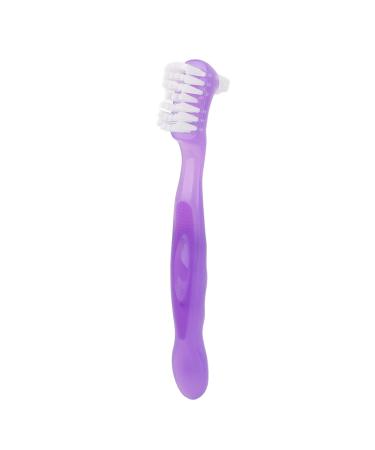 Denture Brush Dual Head Toothbrush - Effective Hard Brush for False Teeth & Denture Care | International Shipping Available - Buy Online on GoSupps.com