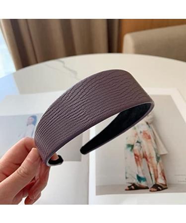 Buy QinGoo Wide Purple Leather PU Headband | Stylish Hair Accessories for Women | International Shipping Available - Buy Online on GoSupps.com