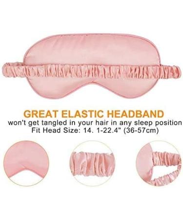 Silk-like Pink Sleep Eye Mask with Elastic Strap Headband - Lightweight & Comfortable for Men and Women, Perfect for Traveling - Buy Online on GoSupps.com