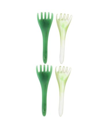 Fomiyes 4 pieces hair comb massager Beewachs massage tab foot massage tab scalp massage scalp massage device scalp massage gear.
