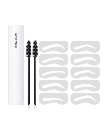 irene inevent 1 Set Eyebrow Powder Reliable Brow Brush Stencil Practical Makeup Kits Beauty Accessory Tool Kit Valentines Day for Salon