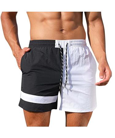 Beach Shorts for Men 2022 Summer Casual Print Short Pants Stylish Swim Short Breathable Fitness Running Sport Shorts Large 06-white