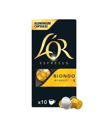 L'Or Capsules De Caf Biondo Intensit 4 Compatibles Nespresso x10