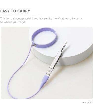 FRCOLOR Lash Separator Tweezers Silicone Bracelet Lash Tweezers Bracelet Tweezers Wrist Band Strap Tweezers Holders Bracelet Beauty Accessory Tweezer Delighter Purple Silica Gel - Buy Online on GoSupps.com