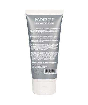 BodiPure Miracle Body Polish - Exfoliating Body Scrub & Body Wash for All Skin Types - Natural Smooth Skin pH Balance & Clear Pores - 6.5oz - Buy Online on GoSupps.com