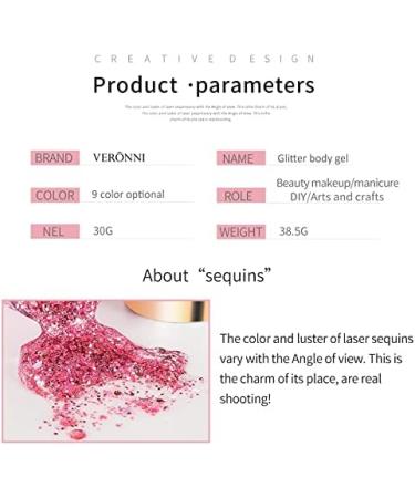 Chunky Glitter Gel - 9 Colors for Festival Party Makeup & Decoration - Buy Online on GoSupps.com