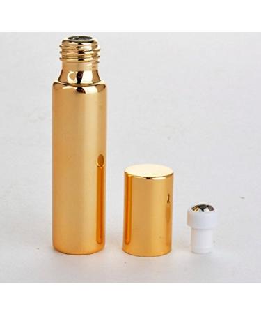 WOIWO 3 PCS Glass Roller Bottles for Essential Oils - Refillable Perfume Bottles with Metal Roller Balls (Gold) - International Shipping Available - Buy Online on GoSupps.com