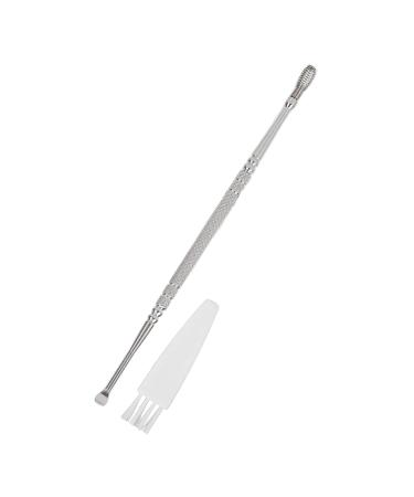 Earwax Curette Remover | Double Head Glossy Ear Spoon for Itching Relief at Home - Silver - Buy Online on GoSupps.com