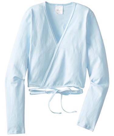 Clementine Little Girls' Long Sleeve Wrap Sweater Little Girls (2-7) 3-4 Light Blue